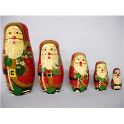 Babushka Nesting Santa Claus Dolls