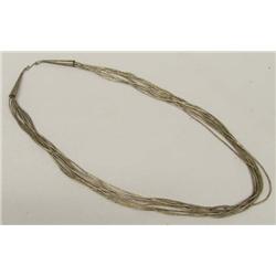 1970 Native American Navajo Liquid Silver Necklace