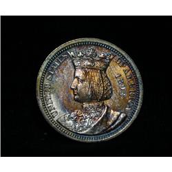 ***RARE 1893 Isabella Quarter RARE***  - All Original Toned  - Grades Choice Uncirculated ms64