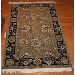 Fine Chinese Oushak Brownish Field/Black 4 x 6