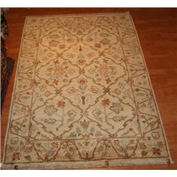 Fine Pakistan Peshawar Beige/Light Gold 4.1 x 6