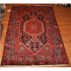 Fine Persian Shama Black/Red 4.6 x 6.6