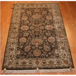 Fine India Tabriz 2.11 x 4.11  Black/Beige