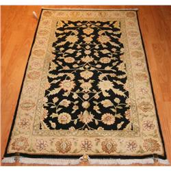Fine India Tabriz 3.1 x 5.3  Black/Beige