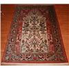 Image 1 : Very Fine Persian Ghom 100% Silk 3.4 x 5.3  Ivory/Multi Color