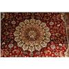 Image 2 : Very Fine China Tabriz 100% Silk 4 x 6  Red/Ivory