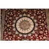 Image 2 : Very Fine China Tabriz 100% Silk 4 x 6  Red/Black