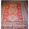 Image 1 : Fine Afghan Kazak 7.1 x 9  Red/Ivory