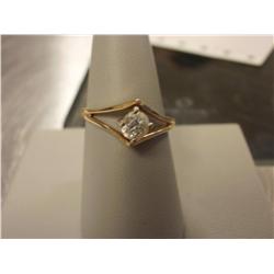 Lovely .30 Carat Mine Cut Solitaire Diamond Ladies Ring, 14 Gold, 3 Grams