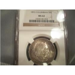 1893 Columbian Expo Silver Half Dollar MS62