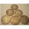 Image 1 : 6 Silver Barber Quarters