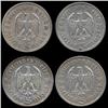 Image 2 : 1935A/D/G/J Nazi Germany 5 Mark Hi Grade 4 Pcs (COI-8200)