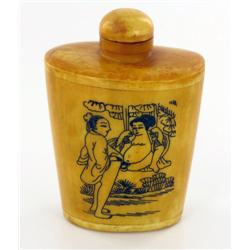 Kamasutra Chinese Bone Snuff Bottle (CLB-557)