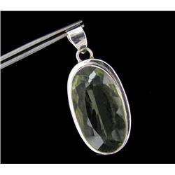 55ctw Deluxe Green Amethyst Sterling Pendant  (JEW-2265)