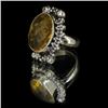 Image 1 : 49ctw Citrine Quartz Silver Ring Appr Est $10k (JEW-2450)