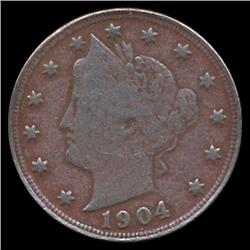 1904 Liberty 5c VF Details (COI-7797)