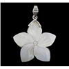 Mother of Pearl Plumeria Pendant (JEW-1928)