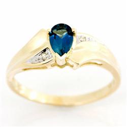 .62ct London Bl Topaz Diamond 9k Yel Gold Ring (JEW-9441X)