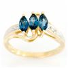 1.1k Genuine London Bl Topaz Diamond 9k Gold Ring (JEW-9358X)