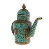 Image 2 : Tibet Antique Turquoise Covered Tea Pot (ANT-476)