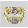 10.56ct 10Kt Yellow Gold Amethyst & Diamond Ring  (JEW-1700)