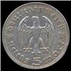 Image 2 : 1935D Nazi Germany 5 Mark Hi Grade RARE ERROR (COI-8215)