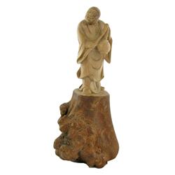 Chinese Monk Finely of Rare Redwood Burl (CLB-649)