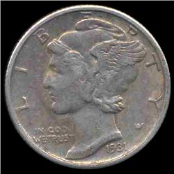 1931S Mercury Dimes Hi Grade (COI-8481)
