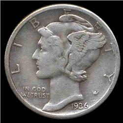 1935D Mercury Dime Hi Grade ERROR (COI-8455)