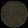 Image 1 : 1863 British Victoria Halfpenny XF/VF (COI-7258)