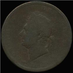 1826 British George IV Penny Circulated (COI-7202)