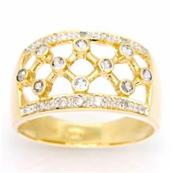 1.04ct Tanzanite 14 Diamond 9k Yel Gold Ring (JEW-9332X)