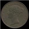 1853 Victoria Halfpenny Hi Grade (COI-7139)