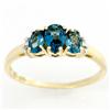 1.24ct London Bl Topaz Diamond 9k Yel Gold Ring (JEW-9471X)