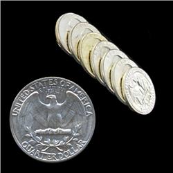 1964P GW 25c Silver BU MS64/65 7pc Roll (COI-7880)