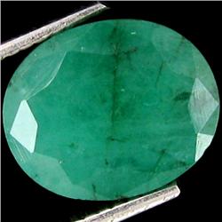 3.70ct Emerald Oval Green Afghan (GEM-17139)