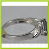 Image 2 : Genuine  0.84 ctw  Iolite Ring  14KT White Gold  Ring Size  7