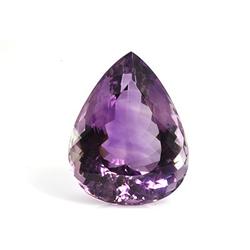 Natural Amethyst Checkered Pear Cut 25x33mm estimated 1 pc per lot 69.03ctw