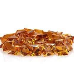 Natural Citrine Princess Cut 8x8mm estimated 50 pc per lot 61.47ctw