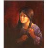Image 2 : Glenna Goodacre, oil on canvas with letter from Glenna