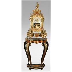 Ornate Clock On Pedestal, 20th century