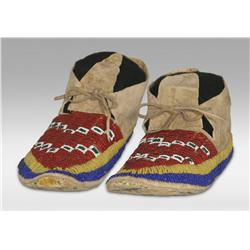 Sioux Beaded Moccasins, Early 20th century