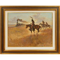 Ron Crooks, oil on board