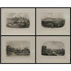 Karl Bodmer, 4 aquatint etchings