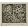 Image 6 : Dave Powell, charcoal drawing and 2 etchings