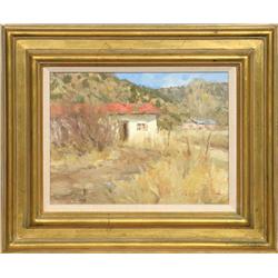 John Encinias, oil on canvas