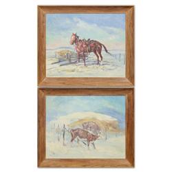 Ace Powell, 2 oil paintings