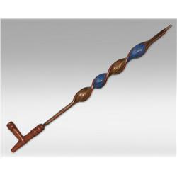 Catlinite Pipe Bowl with Twisted Stem