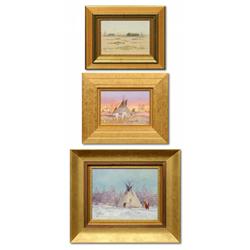 Ace Powell, 3 oils on canvas