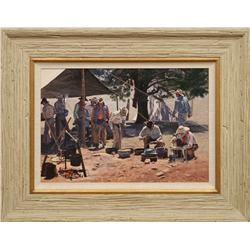 Wayne Justus, oil on board